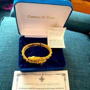 NEW! Camrose & Kross Jacqueline Kennedy Lioness Bracelet MINT Jackie O